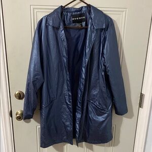 Avenue Blue Satin Coat